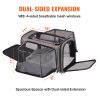 VEVOR Cat Carrier with Wheels, Airline Approved Rolling Pet Carrier with Telescopic Handle and Shoulder Strap