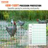 VEVOR Electric Fence Netting, 48" H x 168' L, PE Net Fencing Kit with Posts & Double-Spiked Stakes, Utility Portable Mesh for Chickens, Ducks, Geese