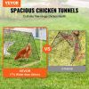 VEVOR Chicken Tunnels, 157.5 x 39.4 x 24.2 inch(LxWxH) Chicken Tunnels for Yard, Portable Chicken Tunnels for Outside with Corner Frames