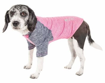 Pet Life Active Two-Toned Performance Dog T-Shirt (Color: Pink, size: medium)