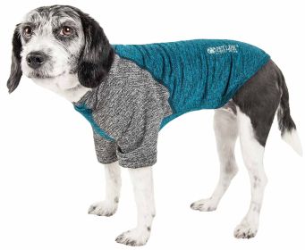 Pet Life Active Two-Toned Performance Dog T-Shirt (Color: Teal, size: X-Large)