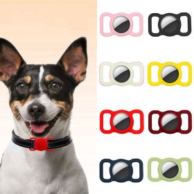 2pcs Pet Silicone Protective Case Dog Cat Collar Loop For Apple Airtags Cover For Air Tags Locator Tracker Anti-lost Device New (Color: black 2pcs)