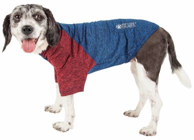 Pet Life Active Two-Toned Performance Dog T-Shirt (Color: Blue, size: X-Small)