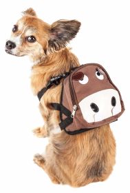 Pet Life 'Mooltese' Large-Pocketed Compartmental Animated Dog Harness Backpack (size: small)